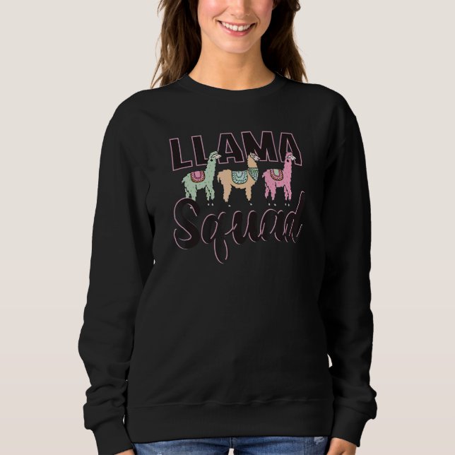 Camiseta Team Llama Squad    Animal For Men Women  Fun Squa (Frente)