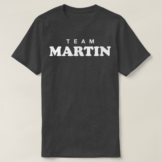 Camiseta Team Martin Personalized Surname Bride Groom Famil (Frente do Design)
