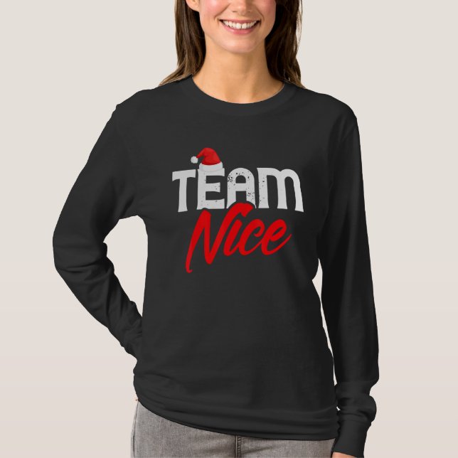 Camiseta Team Nice   Couple Matching Outfit Team Naughty (Frente)