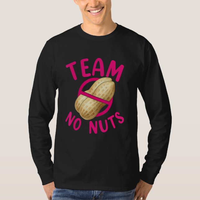 Camiseta Team No Nuts Gender Reveal Matching Family Boys Gi (Frente)