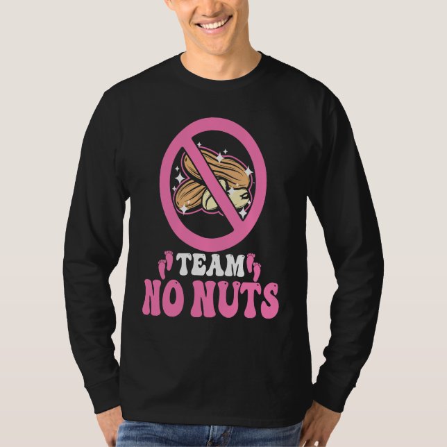 Camiseta Team No Nuts Team Pink Gender Reveal Team Girl (Frente)