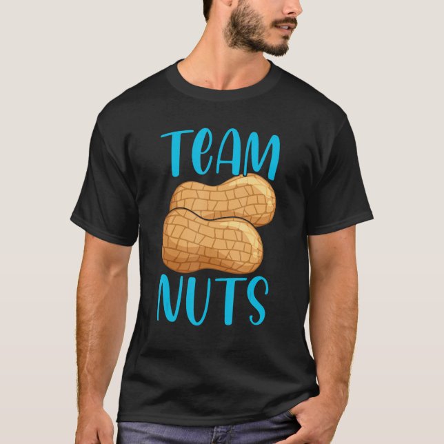 Camiseta Team Nuts Gender Reveal Party Baby Announcement Te (Frente)