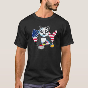 Camiseta Team Panda Bear Curling American Kids Girl Girl Gi