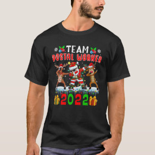 Camiseta Team Postal Worker 2022 Luzes de Natal - Reinde Da