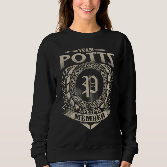 Camiseta Team POTTS Lifetime Member Surname POTTS Family Vi (Frente)