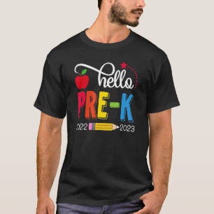 Camiseta Team Pre K Squad Hello Pré K Voltar À Escola