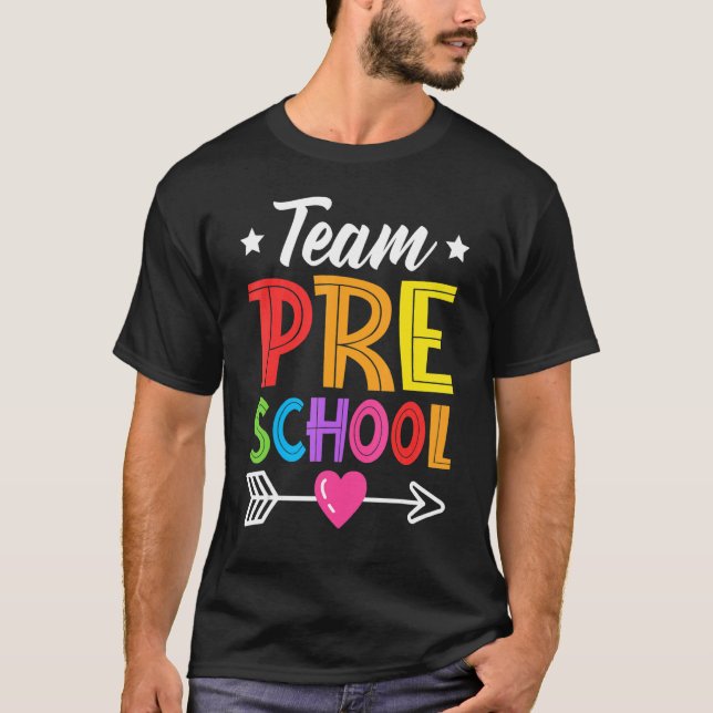 Camiseta Team Preschool Teacher Student Kid Back To School  (Frente)