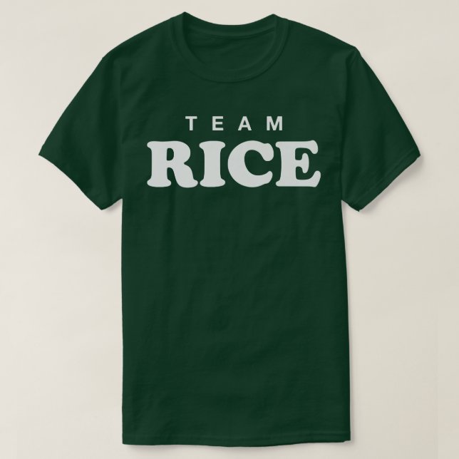 Camiseta Team Rice Personalized Surname Bride Groom Family  (Frente do Design)