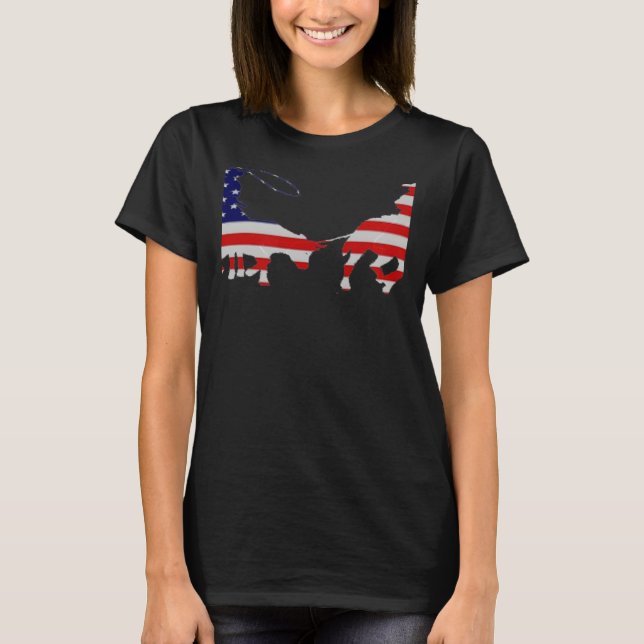 Camiseta Team Roping Patriotic (Frente)