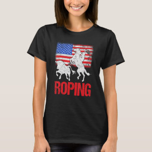 Camiseta Team Roping Roper Usa Bandeira Americana Header H