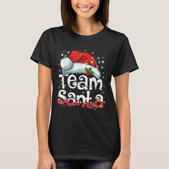 Camiseta Team Santa Claus Christmas Family Matching Pajama  (Frente)