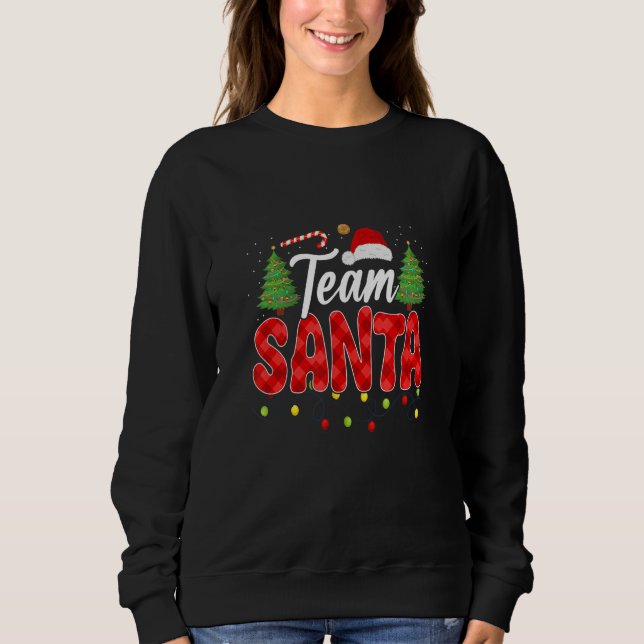 Camiseta Team Santa Family Group Matching Christmas Pajama  (Frente)