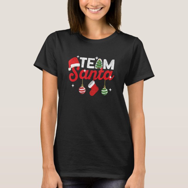 Camiseta Team Santa Tradition Christmas Squad Family Matchi (Frente)