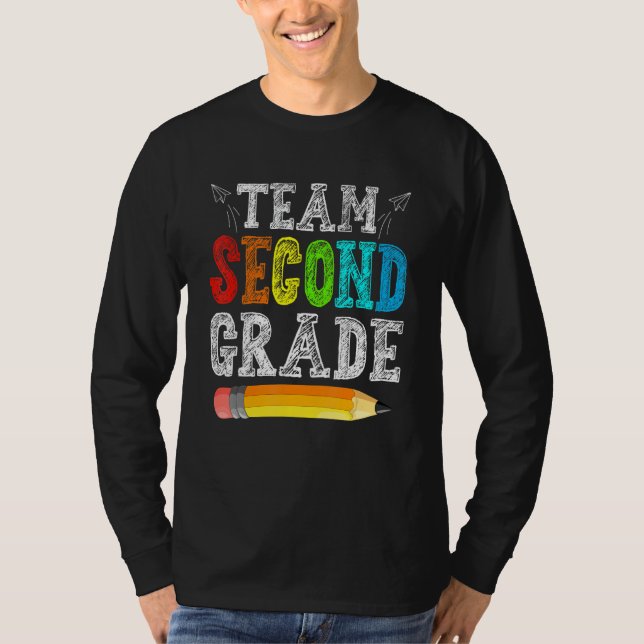 Camiseta Team Second Grade Back To School First Day Of Scho (Frente)
