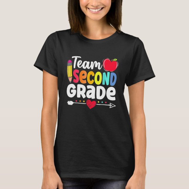 Camiseta Team Second Grade Hello 2nd Grade Back To School T (Frente)