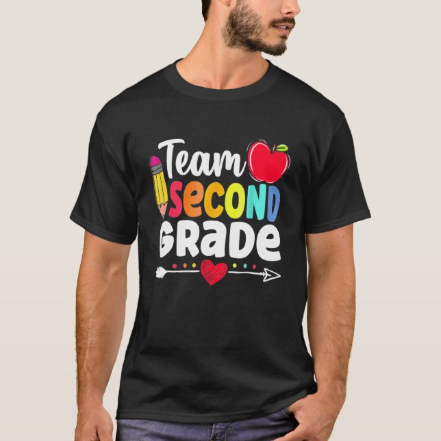 Camiseta Team Second Grade Hello 2nd Grade Back To School T (Frente)