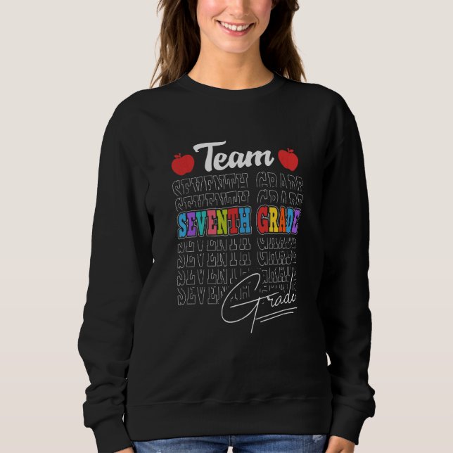Camiseta Team Seventh Grade Squad Back To School Kids Teach (Frente)