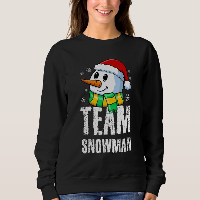 Camiseta Team Snowman Christmas Holiday Season Winter Snowm (Frente)