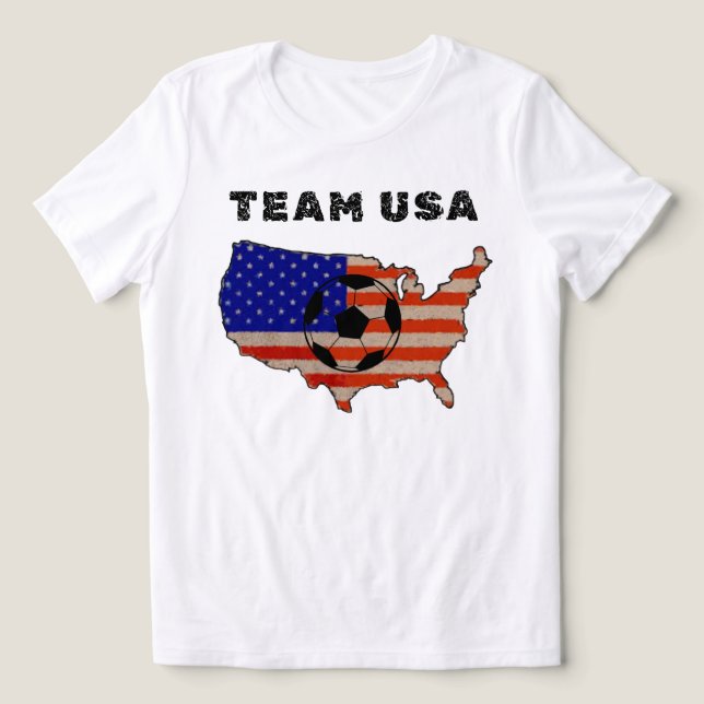 Camiseta Team USA Distressed Flag Soccer Game Day 2026 (Design frontal)