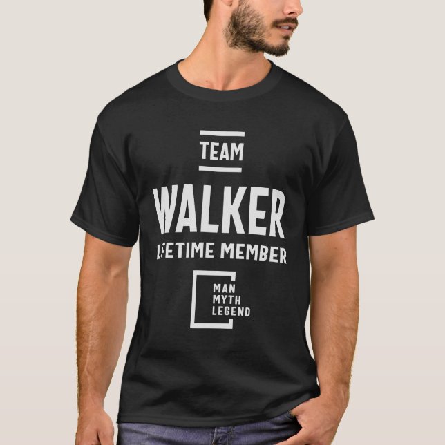 Camiseta Team Walker Lifetime Membro Funny Name Walker (Frente)