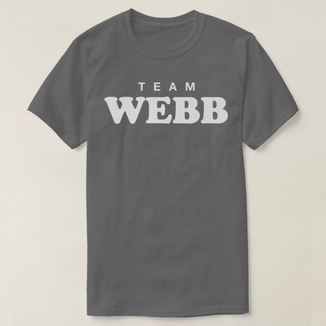 Camiseta Team Webb Personalized Surname Bride Groom Family  (Frente do Design)