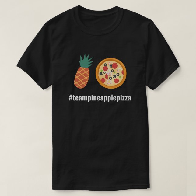 Camiseta #TeamPineapplePizza (Frente do Design)