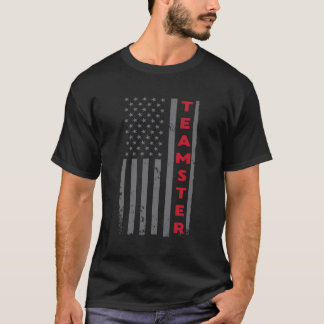 Camiseta Teamster American Flag Patriotic Truck Driver Us T
