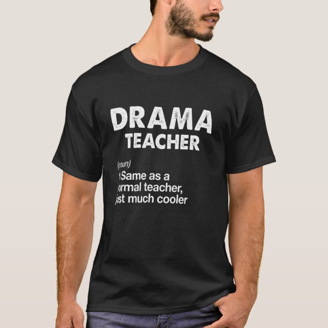 Camiseta Teatro Ator de Definição de Professores Atuante (Frente)