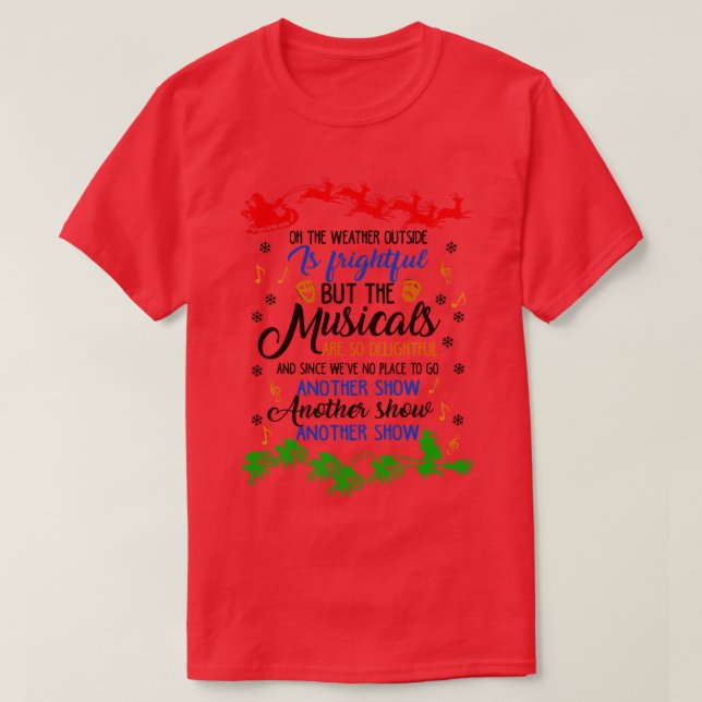 Camiseta Teatro de Natal Dotado Teatro Dotado Oferece Chris (Frente do Design)