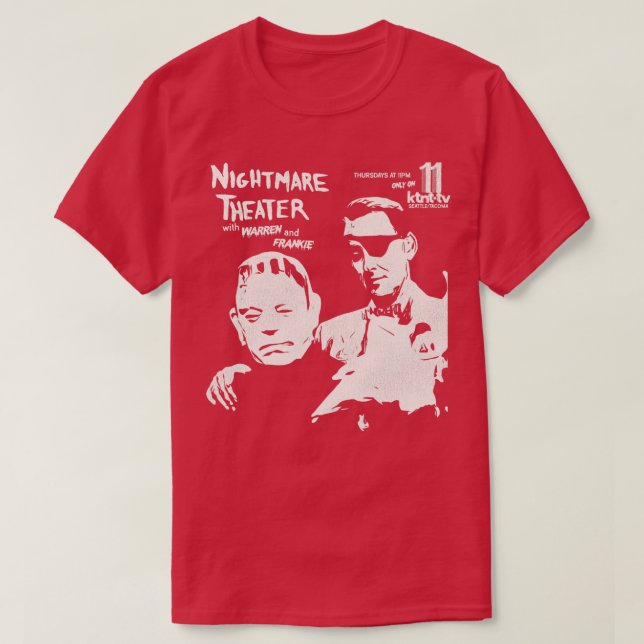 Camiseta Teatro de pesadelos com Warren Frankie Seattle Hor (Frente do Design)