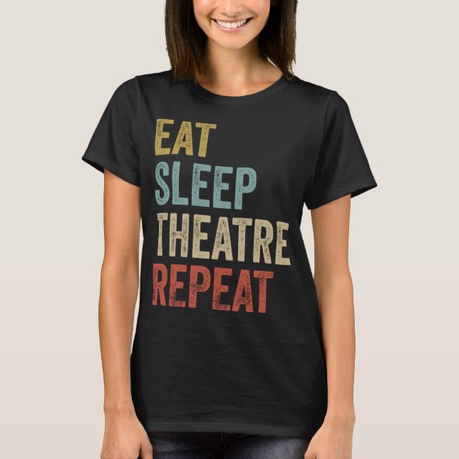 Camiseta Teatro de Sono Repete Roupa Engraçado (Frente)