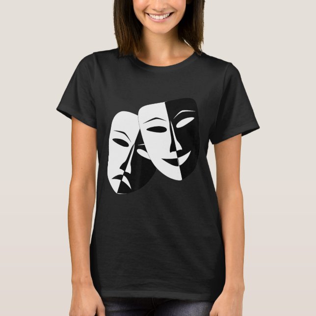 Camiseta Teatro Drama Máscara Comédia e Tragédia (Frente)