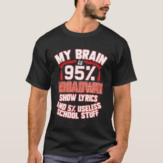 Camiseta Teatro Meu Cérebro É 95 Musica De Líricas Da Broad