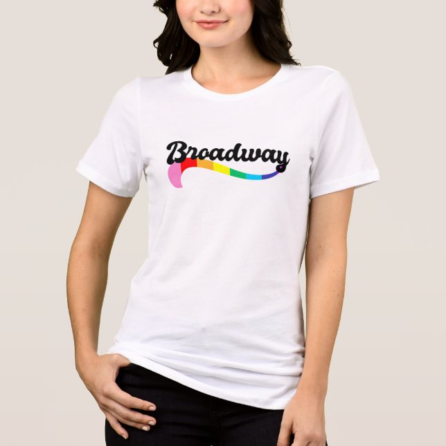 Camiseta Teatro Musical da Broadway LGB Palco Arco-íris (Frente)