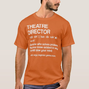 Camiseta Teatro Musical de Banda Larga Definição de Diretor
