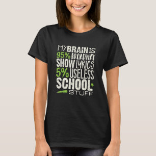 Camiseta Teatro Musical My Brain 95 Broadway School Studen