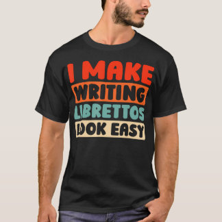 Camiseta Teatro Musical Retrô Escrita de Ópera - Bibliotecá