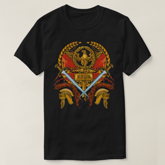 Camiseta Teatro Roma Antiga do Exército do Império Romano (Frente do Design)