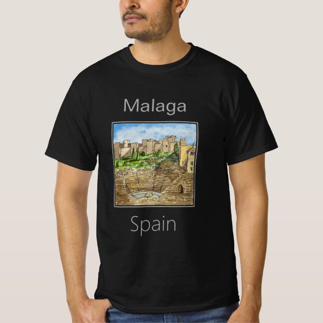 Camiseta Teatro Romano, Málaga, Espanha (Frente)