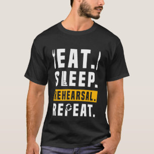 Camiseta Teatro Vida Drama Comeu Sono Repetição