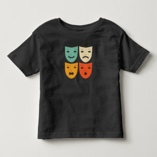 Camiseta Teatro Vintage Máscaras Atriz Teatro Ator de Drama