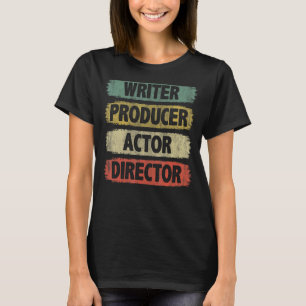 Camiseta Teatro Vintage Para Ator Ator De Produtor Escritor