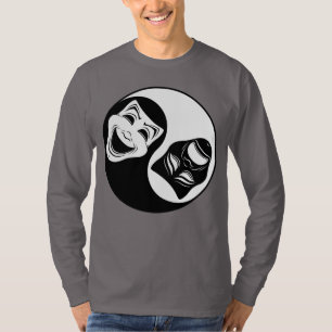 Camiseta Teatro Yin Yang Design - Máscaras de Comédia e Tra