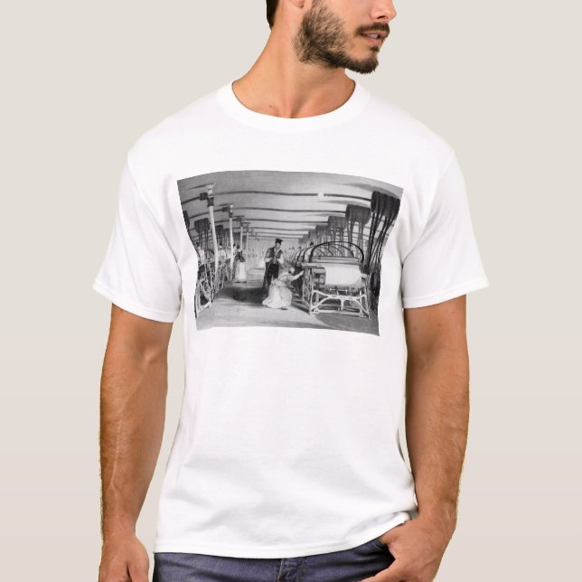 Camiseta Tecelagem do tear de poder, gravada por J. Tingle, (Frente)