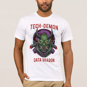 Camiseta Tech-Demon Data Dragon Cyberpunk Oni Ma