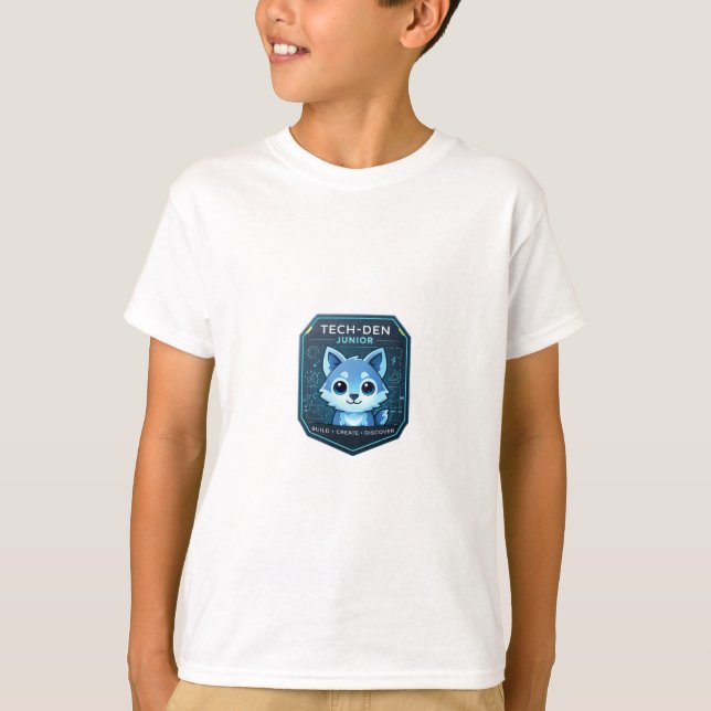 Camiseta Tech-Den Júnior Construir-Criar-Descobrir (Frente)