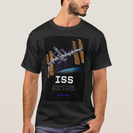 Camiseta Tech Mens - estação espacial internacional ISS - p