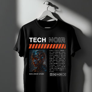 Camiseta Tech Noir Cyberpunk Andróide
