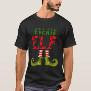 Camiseta Techie Elf Funny Group Correspondendo Pijamas Fami