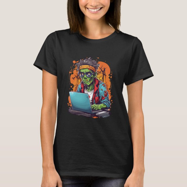 Camiseta Techie Zombie | Halloween (Frente)